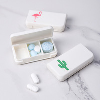Pill Box Mini Pill Case 3 siatki tabletka pigułka organizator Case dozownik podróżny uchwyt na Tablet pojemnik medycyna lek schowek 4